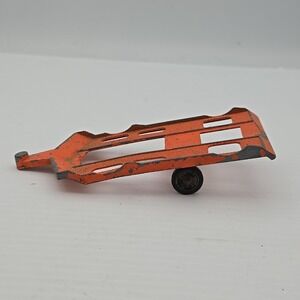 VINTAGE TOOTSIETOY METAL TRAUCK ACCESSORY PULL BEHIND TRAILER HAULER CART ORANGE